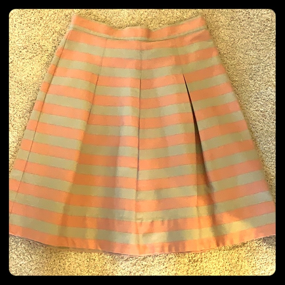 Pink and Gray ponte stripe skirt